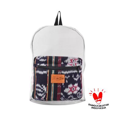 Zak-Woow 02 Monella Flower Pattern Tenun Backpack - Grey