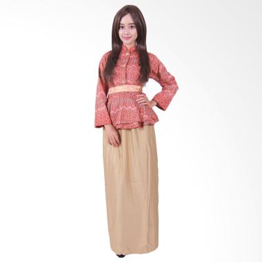 Batik Putri Ayu Solo G3 Gamis Batik - Cokelat
