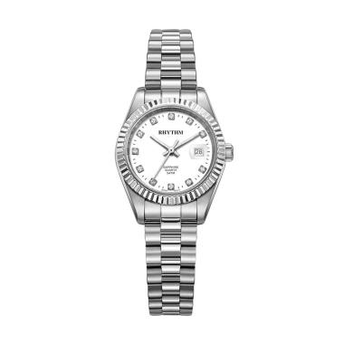 Rhythm RQ1610S 01 Jam Tangan Wanita - Silver White Silver