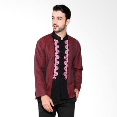 Batik Adikusuma Men Dobby Baju Koko Pria - Merah Tua 772004017
