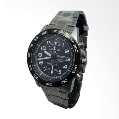 Seiko Chronograph Jam Tangan Pria - Hitam Silver 151274