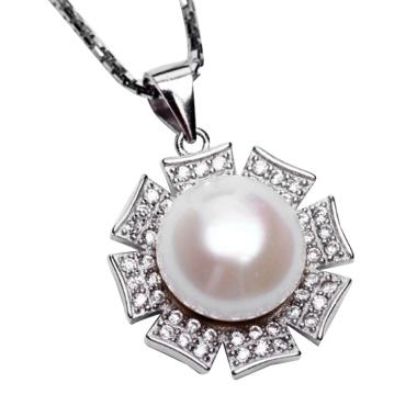 Royale Jewel WGP 110A Kalung Perak Emas Putih dan Mutiara Asli