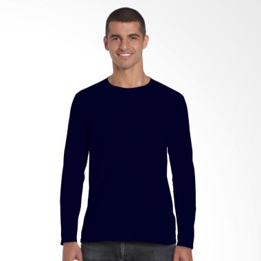 Gildan Premium 76400 Long Sleeve Original Kaos Polos Pria - Navy