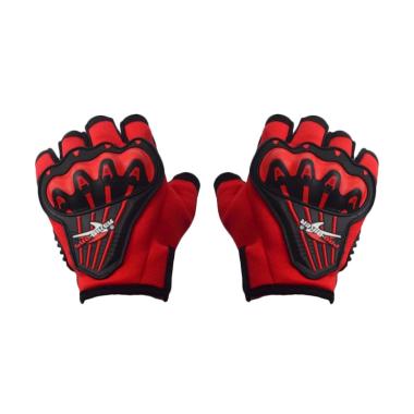 Probiker Setengah Batok Model Rubber Sarung Tangan - Merah