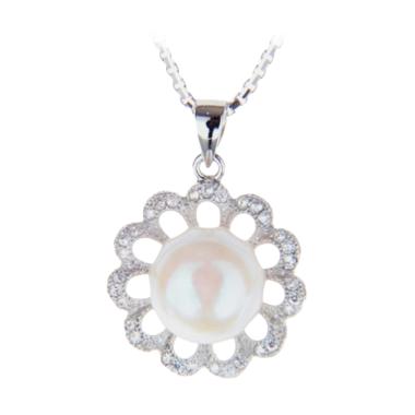 Royale Jewel WGP 020A Kalung Perak Emas Putih dan Mutiara Asli