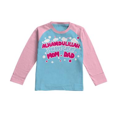 Aitana AiK-16-014 Momdad Kids Kaos Muslim Anak Perempuan - Birulangit