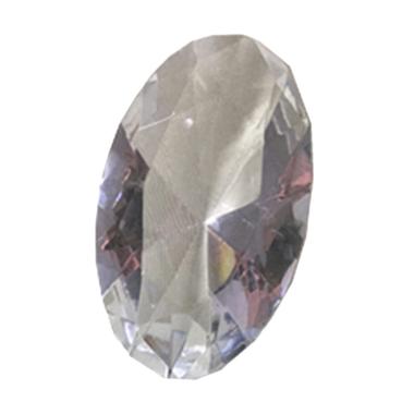 Eztu Glass Diamond Oval Clear Colour Kerajinan Tangan