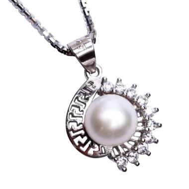 Royale Jewel WGP 114B Kalung Perak Emas Putih dan Mutiara Asli