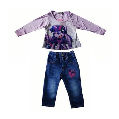 Lil Rose Pony Ungu D Baju Setelan Anak Perempuan - Purple