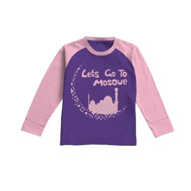 Aitana Kids AiK-16-006 Mosque Kaos Muslim Anak Perempuan - Ungu Tua