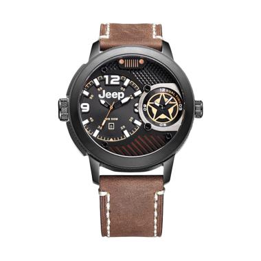 Jeep Wrangler Multifunction JPW62703 Jam Tangan Pria - Black Brown