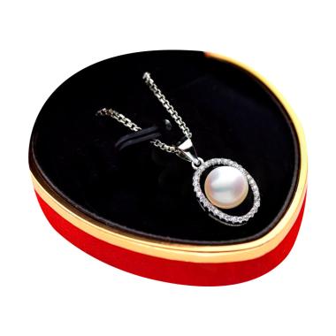 Royale Jewel WGP 068A Kalung Perak Emas Putih dan Mutiara Asli