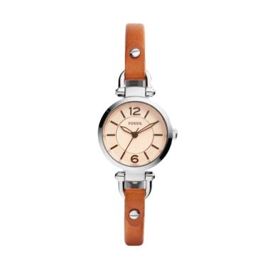 Fossil Georgia Mini ES4025 Jam Tangan Wanita - Dark Brown Silver Brown