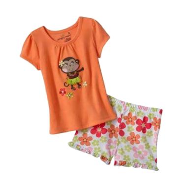 Jumping Beans Orange Monkey Baju Setelan Anak