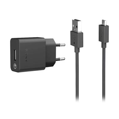 SONY Original UCH10 Quick Charger with Micro USB Cable Data - Black