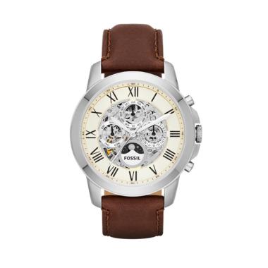 FOSSIL Grant Automatic ME3027 Jam Tangan Pria White Brown Brown