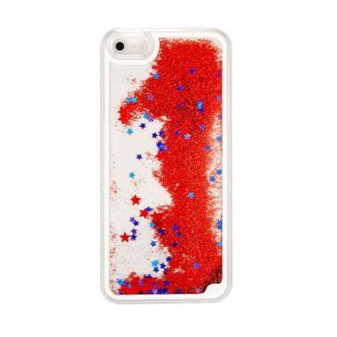Case Water Glitter Softcase Aquariu ... ne 4 or iPhone 4S - Merah