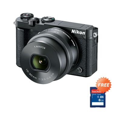 Nikon 1 J5 Kit 10-30mm VR Kamera Mi ... k + Free Memory Card 8 GB