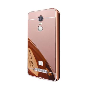 Bumper Case Mirror Sliding Casing for Xiaomi Redmi Note 4 - Rose Gold