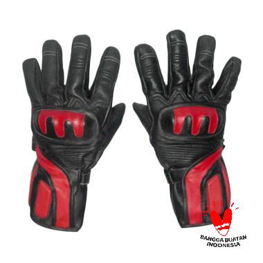 Gauravi Fashion Full 010 Gloves Sarung Tangan - Black Red