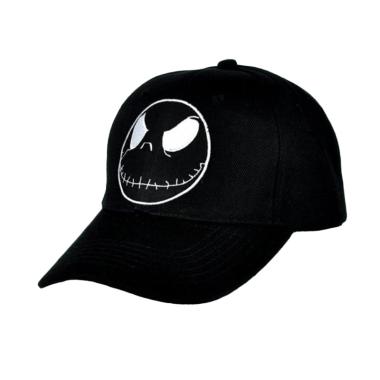 RLUCK8888 Baseball Nightmare Before Christmas Topi Pria - Hitam