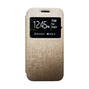 Zagbox Flip Cover Casing for Lenovo A7010 or Lenovo K4 Note - Gold