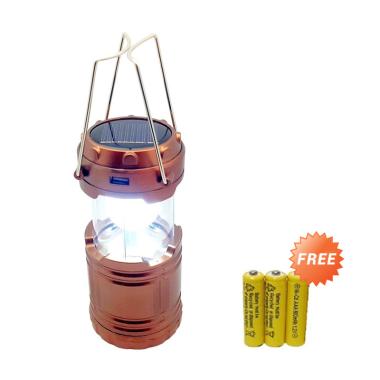 Tic Tac Toe Lampu Camping Solar 3 W ... Lampu Emergency - Coklat