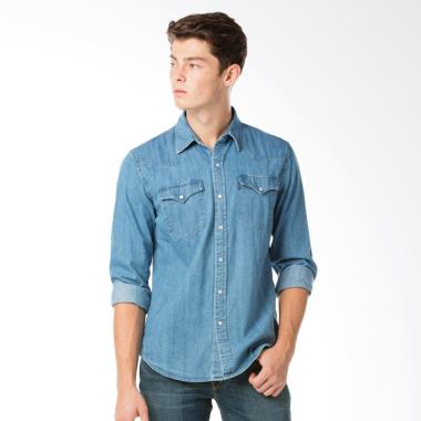 Levi's 66986-0021 Classic Western Shirt Stonewash Denim Kemeja Pria