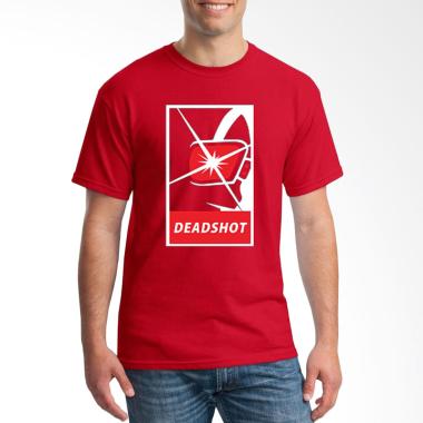 Jersi Clothing Deadshot Velvet Print Kaos Pria - Red