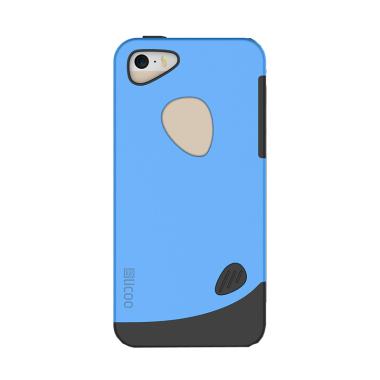 Slicoo Frosted Back Side Hardcase C ... ple iPhone 5 or 5S - Blue