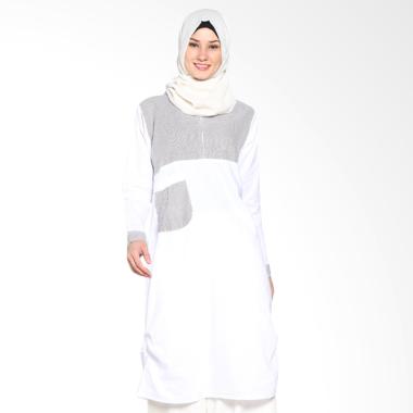 Chick Shop Unique Plain CO-78a-04-CP Dress Moslem - Brown White
