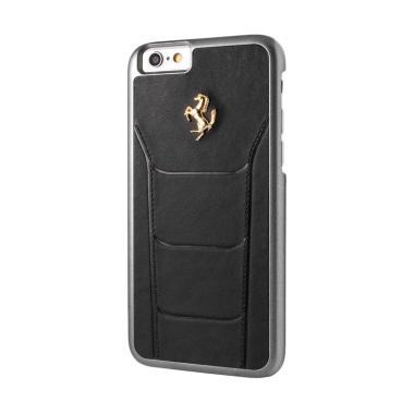 Ferrari Gold Debossed Leather Casin ... 6 Plus or 6S Plus - Hitam