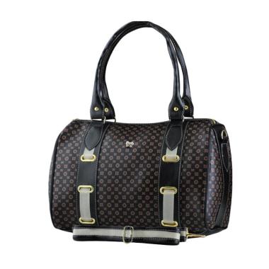 Azzurra Syntetis 623-08 Tas Tangan Wanita - Coklat Kombinasi