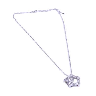 Bella & Co Titanium Lapis Emas Putih Kalung 18K - Silver