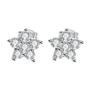 Bella and Co Earrings AKE003 Aksesoris Anting Lapis Emas - White Gold