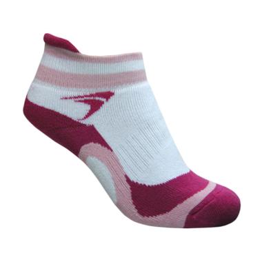Flypower Thunder Kaos Kaki Badminton Wanita - White Pink