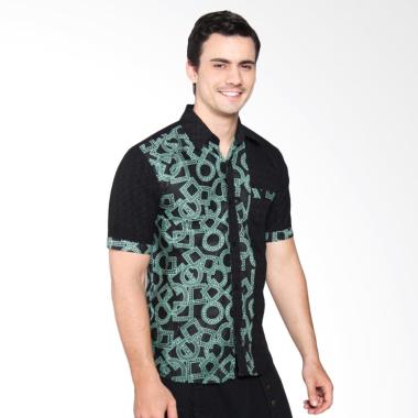 Jogja Batik Batik Kombinasi Short Sleeve Shirt - Gery Hijau