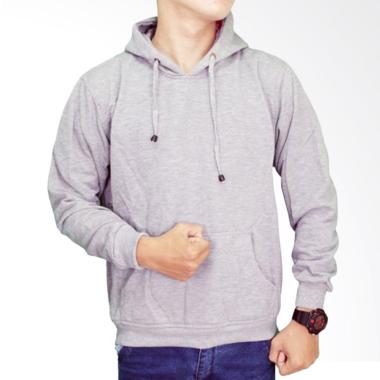 Gudang Fashion SWE 988 Men'S Fashion Fleece Sweater Pria - Grey