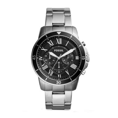 Fossil FS4736 Grant Sport Chronograph Jam Tangan Pria - Silver Silver