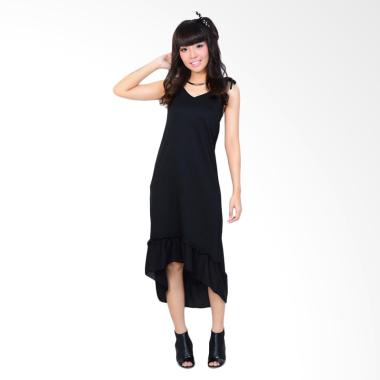 Jfashion Kaos Salur Dress - Hitam