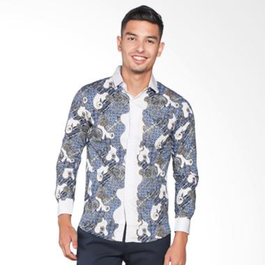 Gaya Jaya Batik Kombinasi Muslim Koko Jeans Slimfit Kemeja Pria A8206