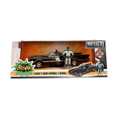 Jada Classic TV Series Batmobile With Batman And Robin Figures Scale 1:24 Black