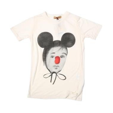 Adel & Audrey Top Shirt 076 Mickey Atasan Anak Perempuan - White