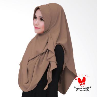 Milyarda Hijab Flowing Pad Kerudung Instant - Coklat Muda