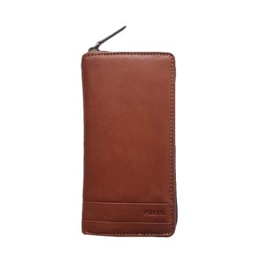 Fossil Lufkin Long Wallet SML 1447210 Dompet Wanita - Medium Brown
