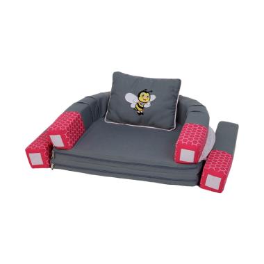 Dialogue Baby Kasur Bayi 2 in 1 Sofa Anak + Kelambu Bee Series - Pink