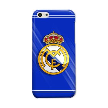 Indocustomcase Real Madrid Logo S Casing For Apple iPhone 5C - Blue
