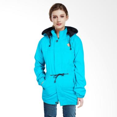 Adamsbell Jaket Parka Wanita Hoodie Canvas Premium - Hijau Tosca