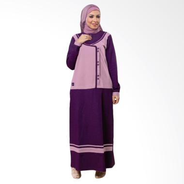 Believe AG-02 Baju Muslim Modern Hijab Wanita Gamis Dress Kaos - Ungu