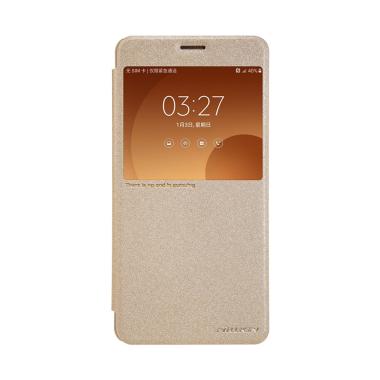 Nillkin Sparkle Leather Casing for Samsung Galaxy C9 Pro - Gold Gold